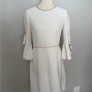 Taylor Cream Dress with Bell Sleeves